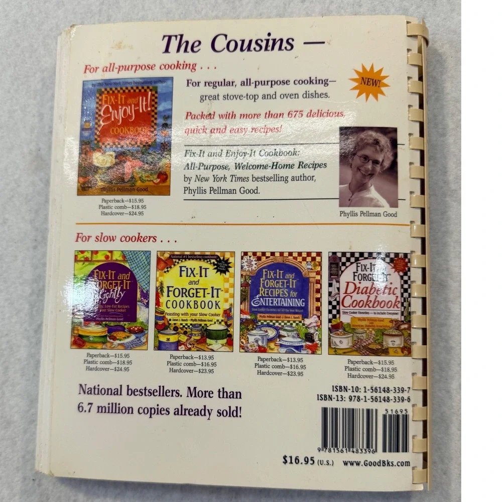 Fix-It and Forget-It Cookbook Slow Cooker Recipes Ranck Good Spiral Bound 2001
